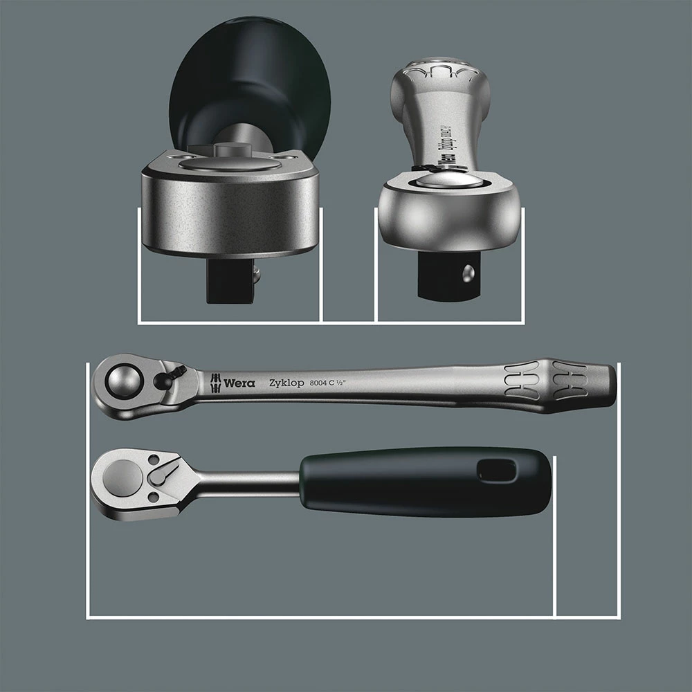 Wera 8004 C Cliquet Zyklop Metal Avec Levier D'inversion, à Carré 1/2" 3 Wera 8004 C Cliquet Zyklop Metal Avec Levier D'inversion, à Carré 1/2" – Image 3