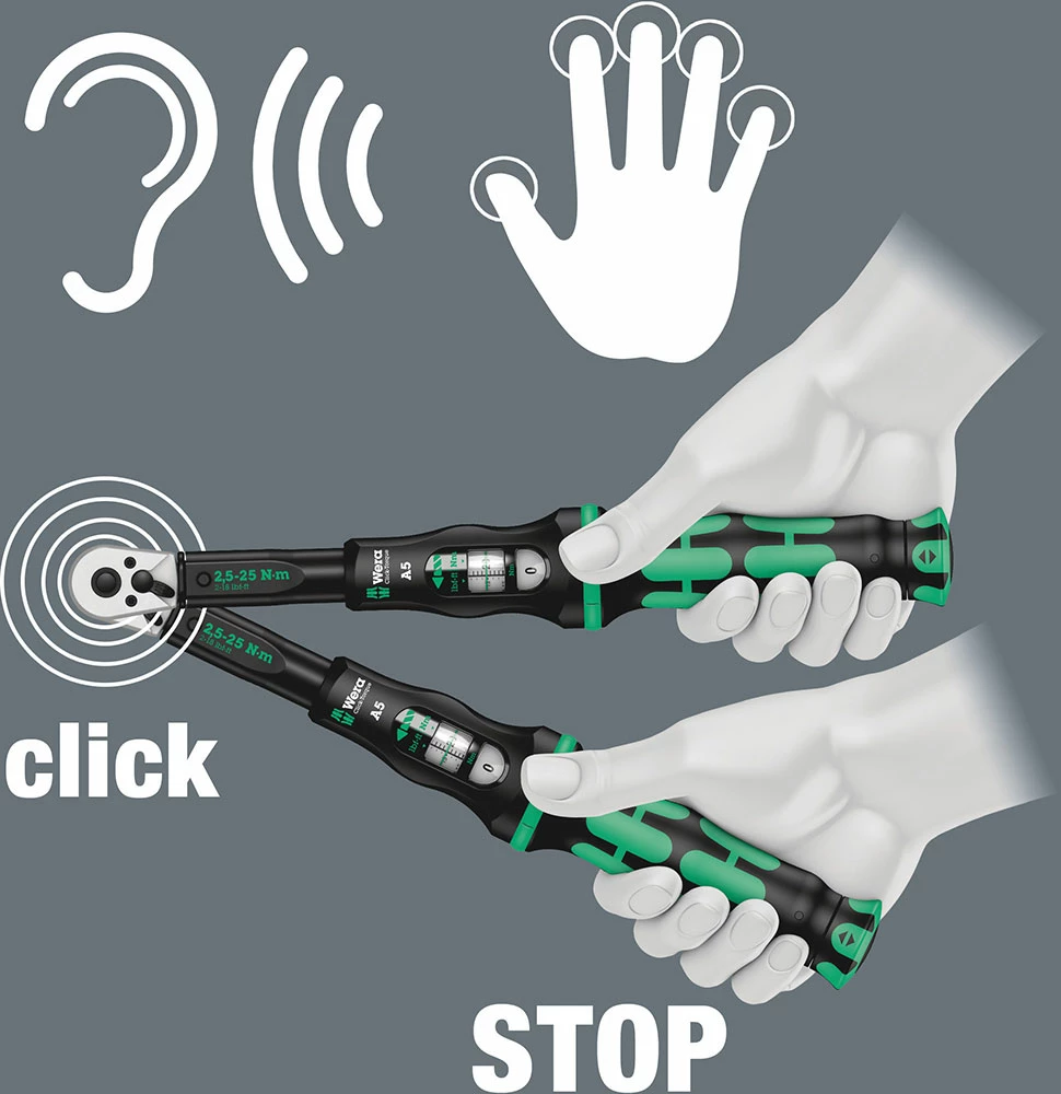 Wera Click-Torque B1 - Clé Dynamométrique à Cliquet 3/8" (10-50Nm) 5 Wera Click-Torque B1 - Clé Dynamométrique à Cliquet 3/8" (10-50Nm) – Image 5