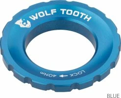Wolf Tooth Components Centerlock Lockring -Vélos Soldes Wolf Tooth Centerlock Rotor Lockring Blue 3