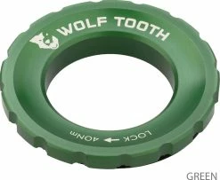 Wolf Tooth Components Centerlock Lockring -Vélos Soldes Wolf Tooth Centerlock Rotor Lockring Green 5