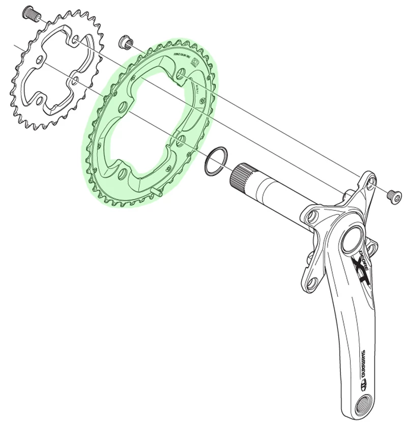 Shimano XT Plateau Pour FC-M785 38 Dents (AK) 2 Shimano XT Plateau Pour FC-M785 38 Dents (AK) – Image 2