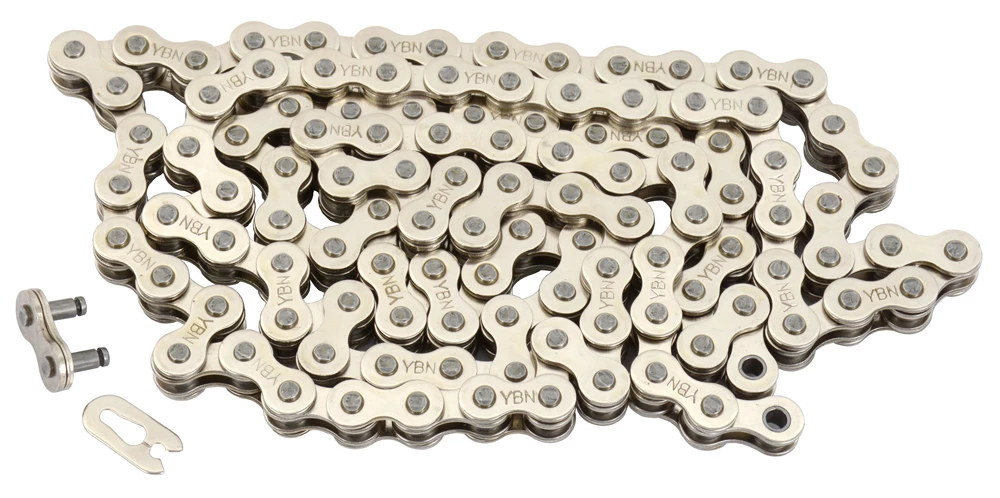 YBN BF410 Chaîne Singlespeed 1/2 X 1/8 Argent 1 YBN BF410 Chaîne Singlespeed 1/2 X 1/8 Argent