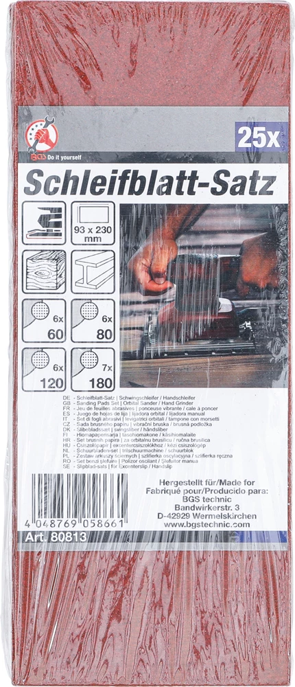 BGS Technic Jeu De Papier Abrasif 25 Pièces 3 BGS Technic Jeu De Papier Abrasif 25 Pièces – Image 3