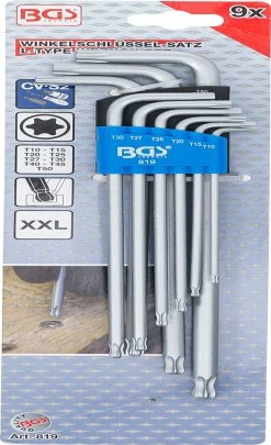 BGS Technic Jeu De Clés Mâles Coudées Extra-longues Pour Torx 9 Pièces 8 BGS Technic Jeu De Clés Mâles Coudées Extra-longues Pour Torx 9 Pièces -Vélos Soldes bgs technic 819 20126176 Winkelschlussel Satz extra lang fur Torx 9 teilig 5
