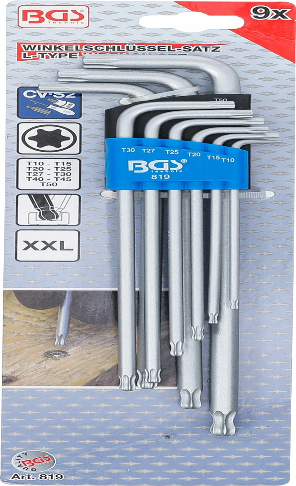 BGS Technic Jeu De Clés Mâles Coudées Extra-longues Pour Torx 9 Pièces 4 BGS Technic Jeu De Clés Mâles Coudées Extra-longues Pour Torx 9 Pièces – Image 4