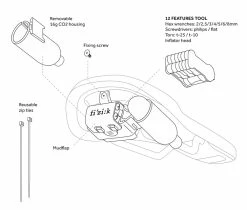 Fizik Porte-outils En Alpaca -Vélos Soldes fizik alpaca mtb carrier tool kit 4 integrated tools kit 2
