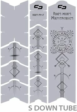 Unleazhed Unscratch Frame Film De Protection Pour Cadre - Runes Of Shred Black Matt -Vélos Soldes unleazhed 20117770 Unscratch Frame Rahmenschutzfolie Runes of Shred Black Matt 3