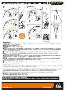 Kit De Garde-boue Raceblade Pro Noir -Vélos Soldes AB bedienungsanleitung RACEBLADE PRO