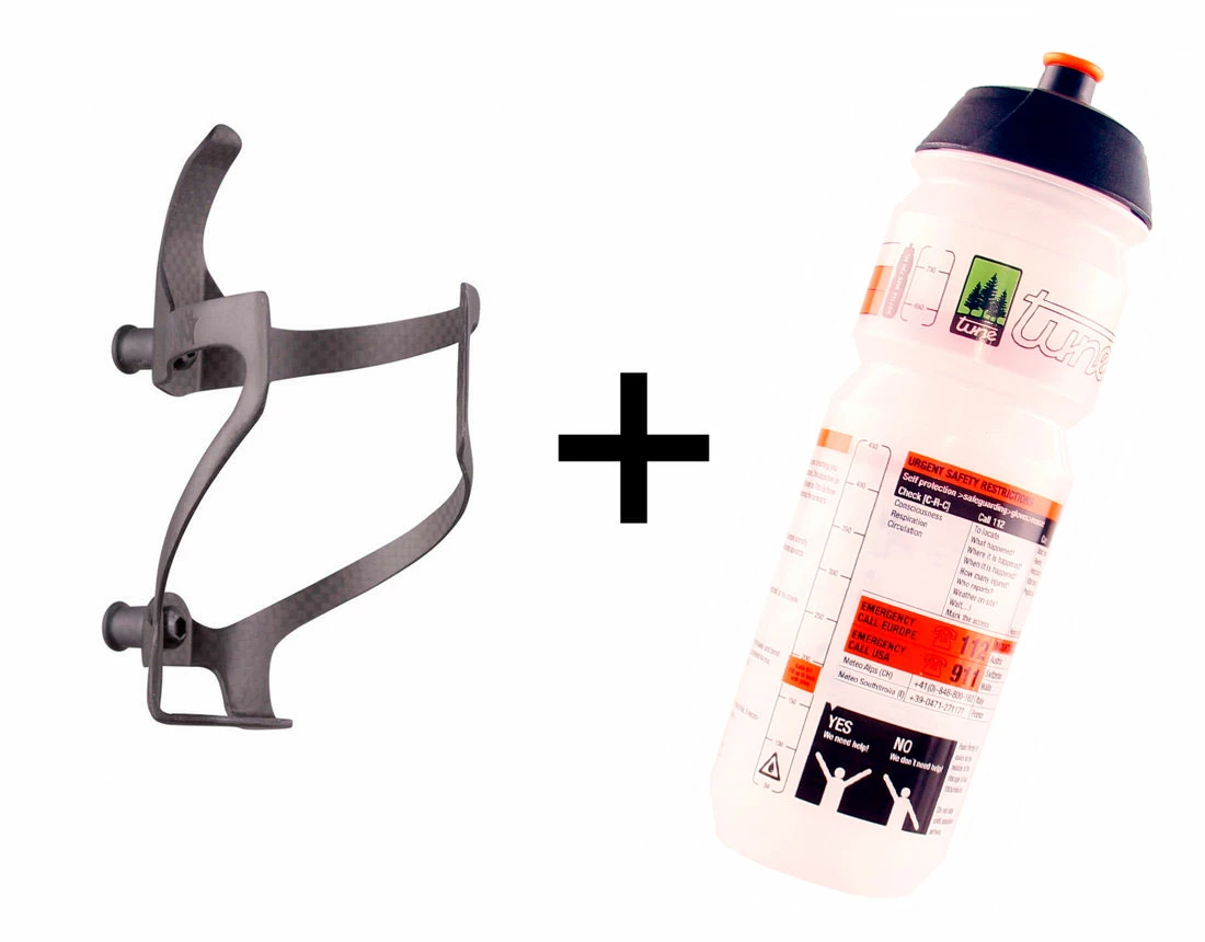 Tune Linksträger En Carbone à Gauche + Gourde De 750ml 1 Tune Linksträger En Carbone à Gauche + Gourde De 750ml