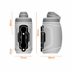 Fidlock TWIST Bottle 450 + Bike Base -Vélos Soldes fidlock twist bottle4502019 Measurements